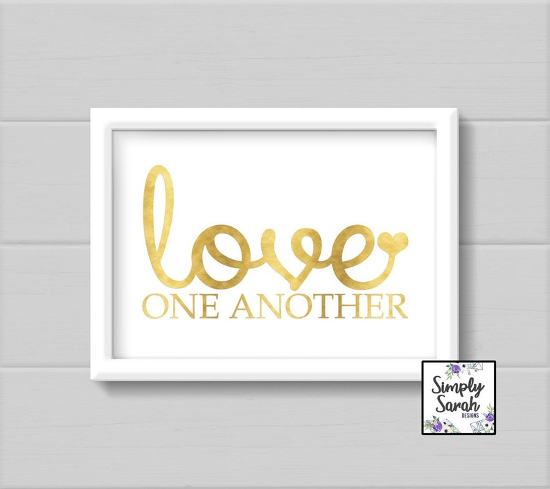 LDS Quote Love One Another Printable Wall Art Print Etsy
