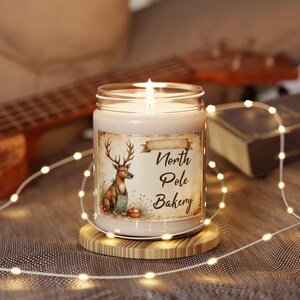 North Pole Bakery Soy Candle, 9oz Holiday Scented Candle, Christmas Gift, Cozy Home Decor, Aromatherapy Candle, Festive Candle