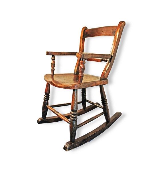 Child's Rocking Chair Antique country windsor chair Etsy