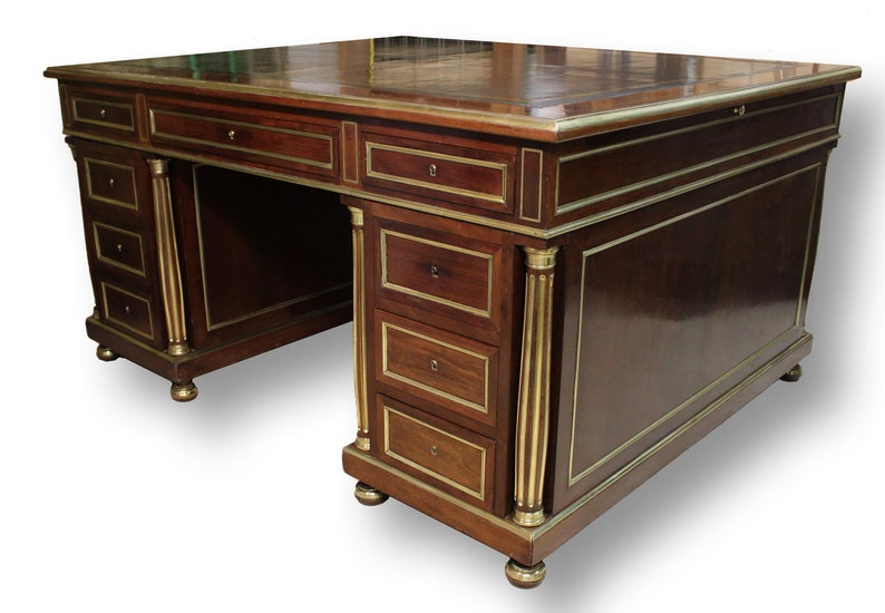 Partners Desk French Empire Circa 1870 Etsy