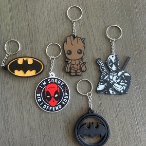 Superhero Keychains