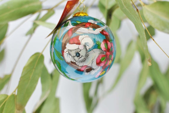 Christmas Decorations Glass Bauble Koala Etsy