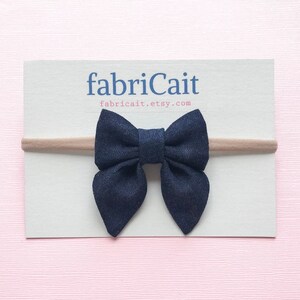 Denim Baby Bow Headband. Dark Denim Baby Bow. Denim Baby Bow. Denim Baby Bow Headband. Chambray Baby Bow. Newborn Denim Bow. Denim Bow.
