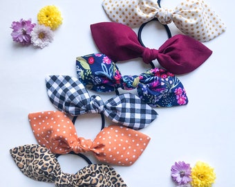Polka Dot Hair Scarf Scrunchie - Women's Fall Hair Tie