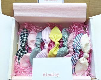 Girls Hair Scarf Gift Box: Fabric Bows, Hair Accessories