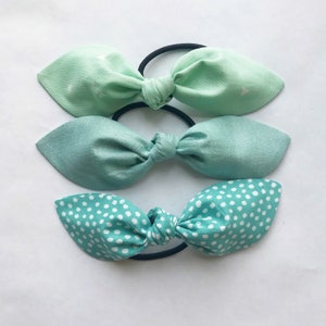Blue Hair Scarf. Blue Polka Dot Hair Scarf. Seafoam Hair Scarf. Hair Scarf For Girls. Retro Hair Scarf. Blue Hair Scarves. Mom Gift.