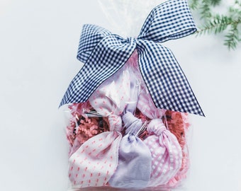 Girls Ponytail Scarf Bows Set: Handmade Hair Accessories Gift