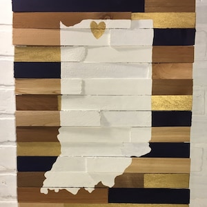 South Bend, Indiana College Town Wall Art