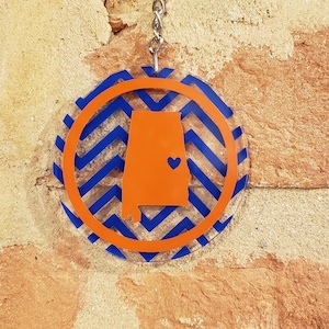 Auburn College Love Keychains