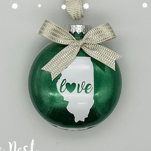 Illinois State Love Ornament
