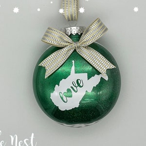West Virginia State Love Ornament