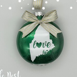 Maine State Love Ornament