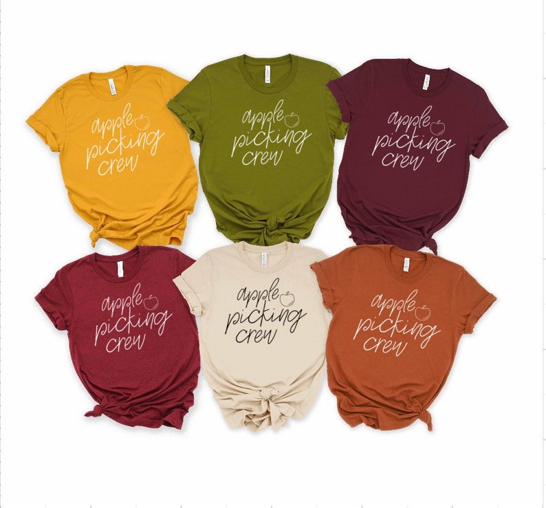 apple picking family shirts