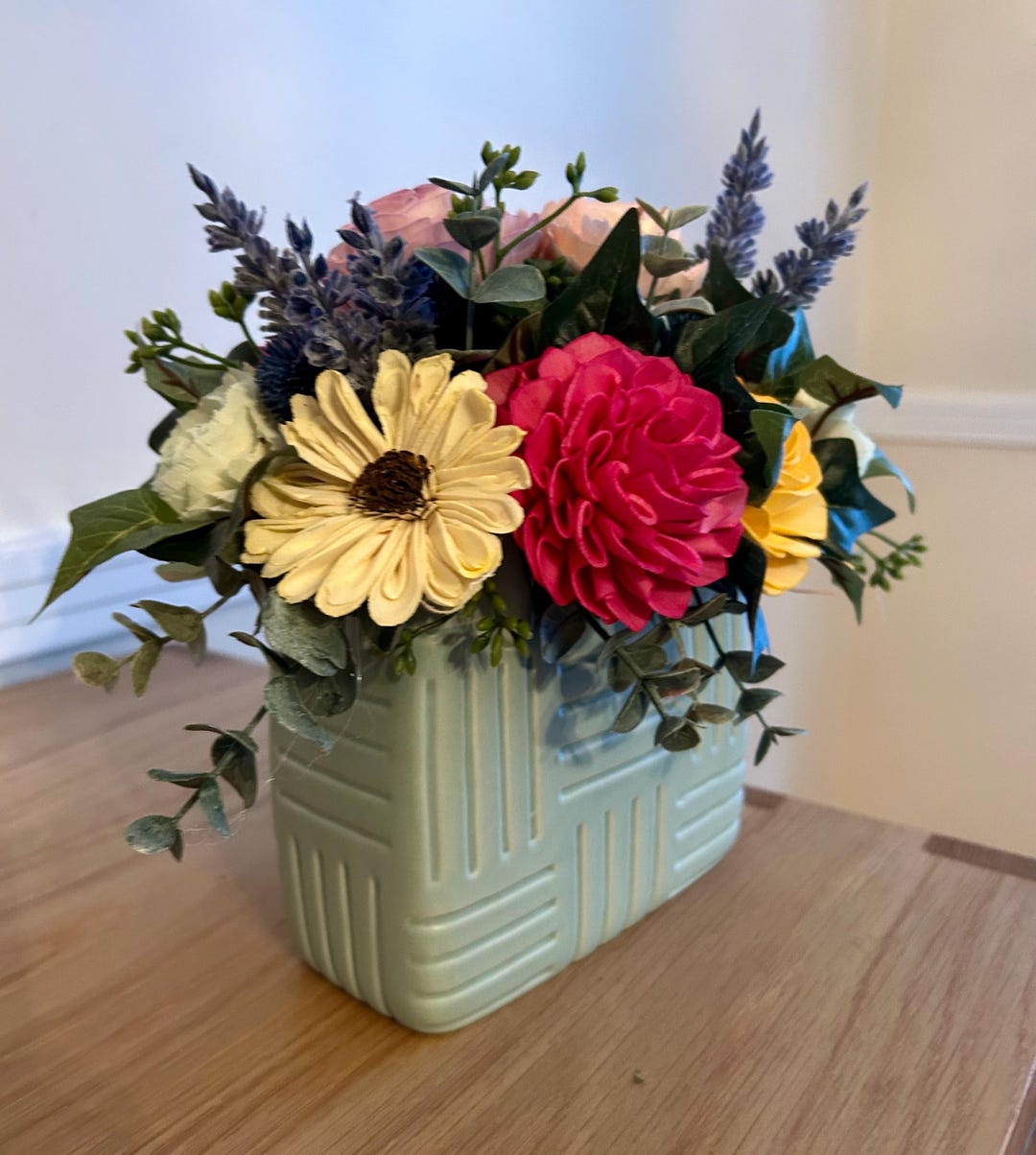 Sunflower, Garden Rose, Ranunculus, and Garden Rose Sola Wood Flower ...