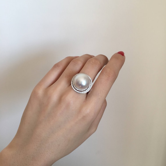 Promoten Wardianzaak Zonder 15-16mm South Sea Pearl Engagement Ring Australian Pearl Ring - Etsy Hong  Kong