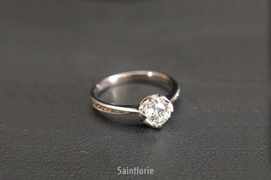 0.3 Carat Diamond Engagement Ring Etsy