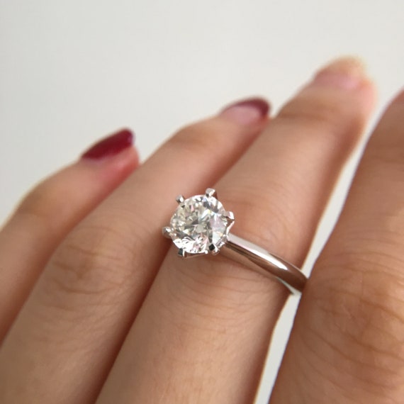 1.5 Carat Moissanite Engagement Ring. 