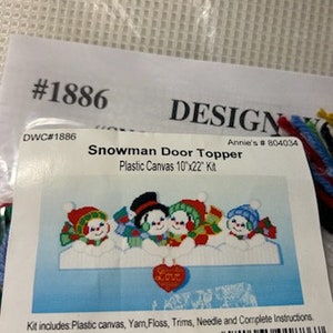 Design Works Snowman Door Topper Plastic Canvas Kit
