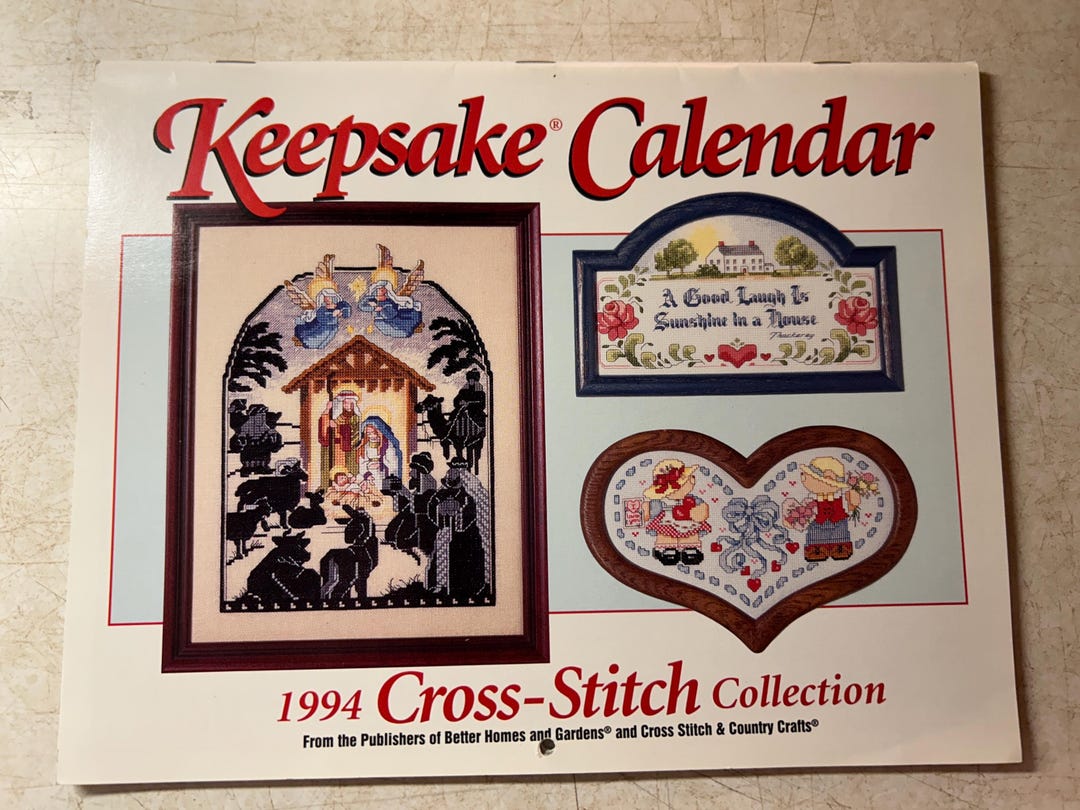 Keepsake Cross Stitch Calendar Cross Stitch Designs - 1994 &amp; 2015 - Etsy