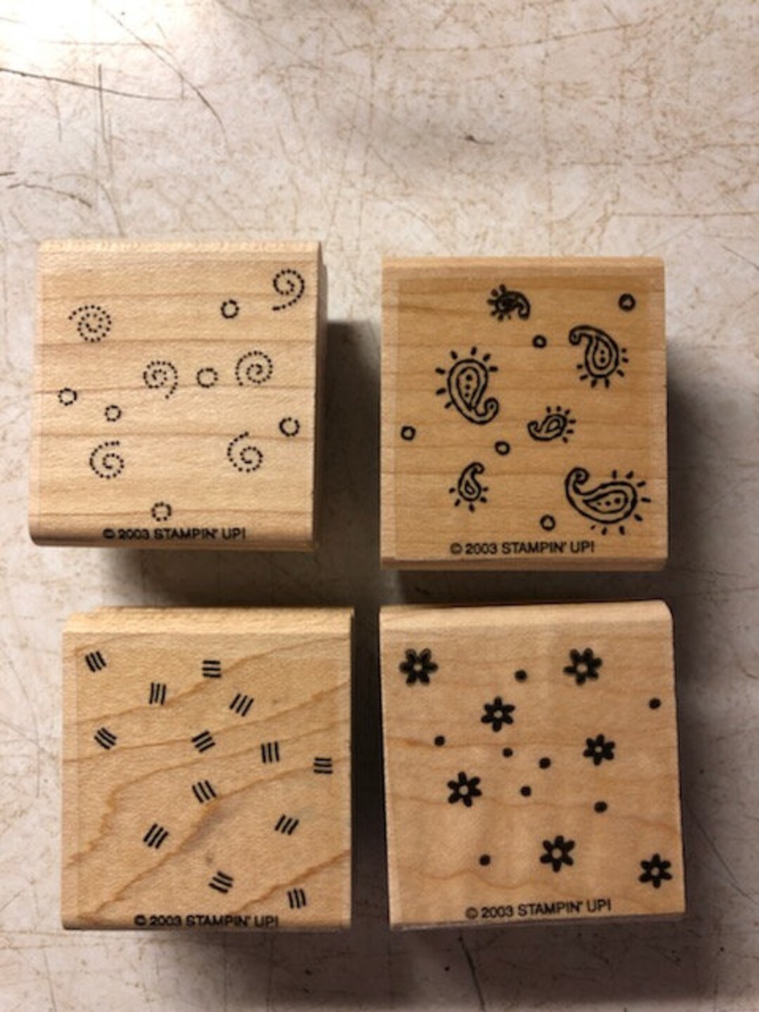 Stampin' up Fresh Fillers Wood Block Stamp Set - Etsy