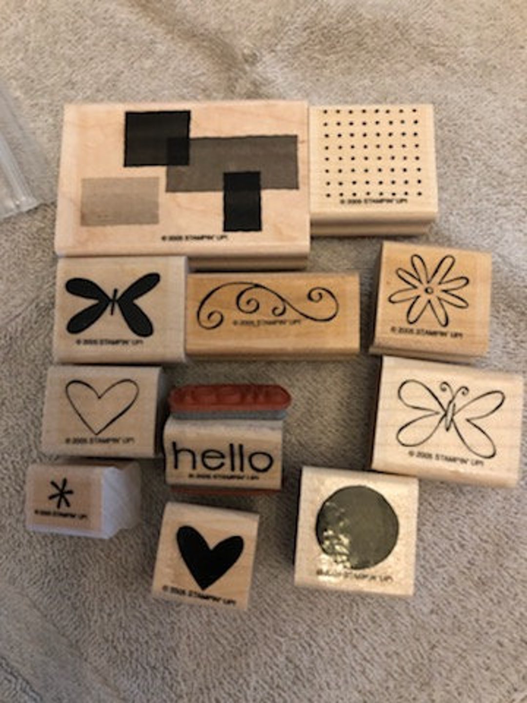 Stampin' up 2005 Sweet Shapes Wood Block Stamp Set - Etsy