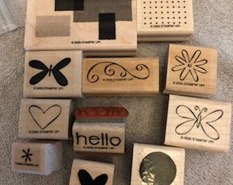 Stampin' up 2001 Fresh Flowers Wood Block Stamp Set - Etsy