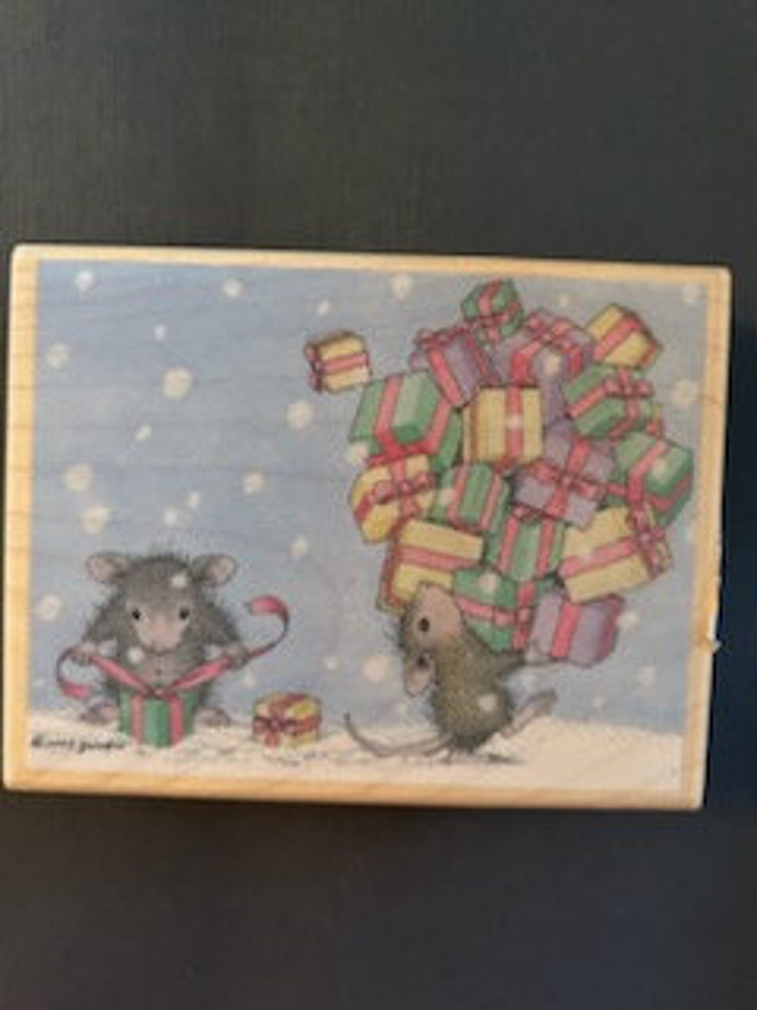 House Mouse Wood Block Rubber Stamps - Etsy