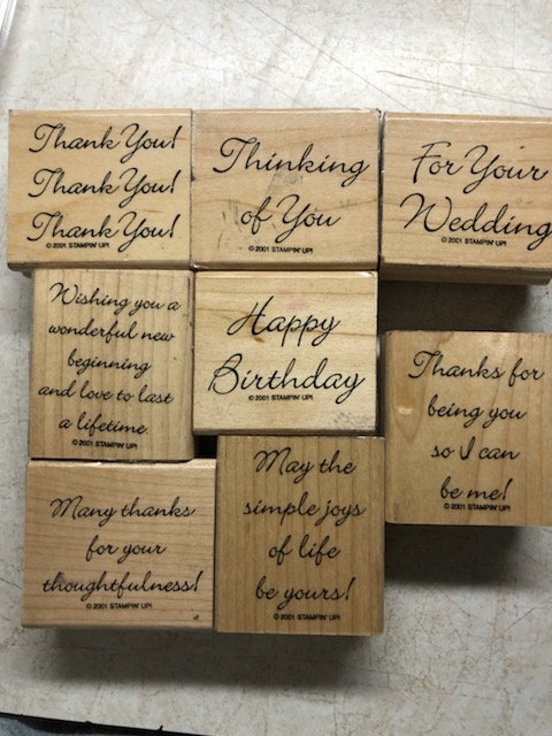 Stampin' up 2001 Perfect Pairs Wood Block Stamp Set - Etsy