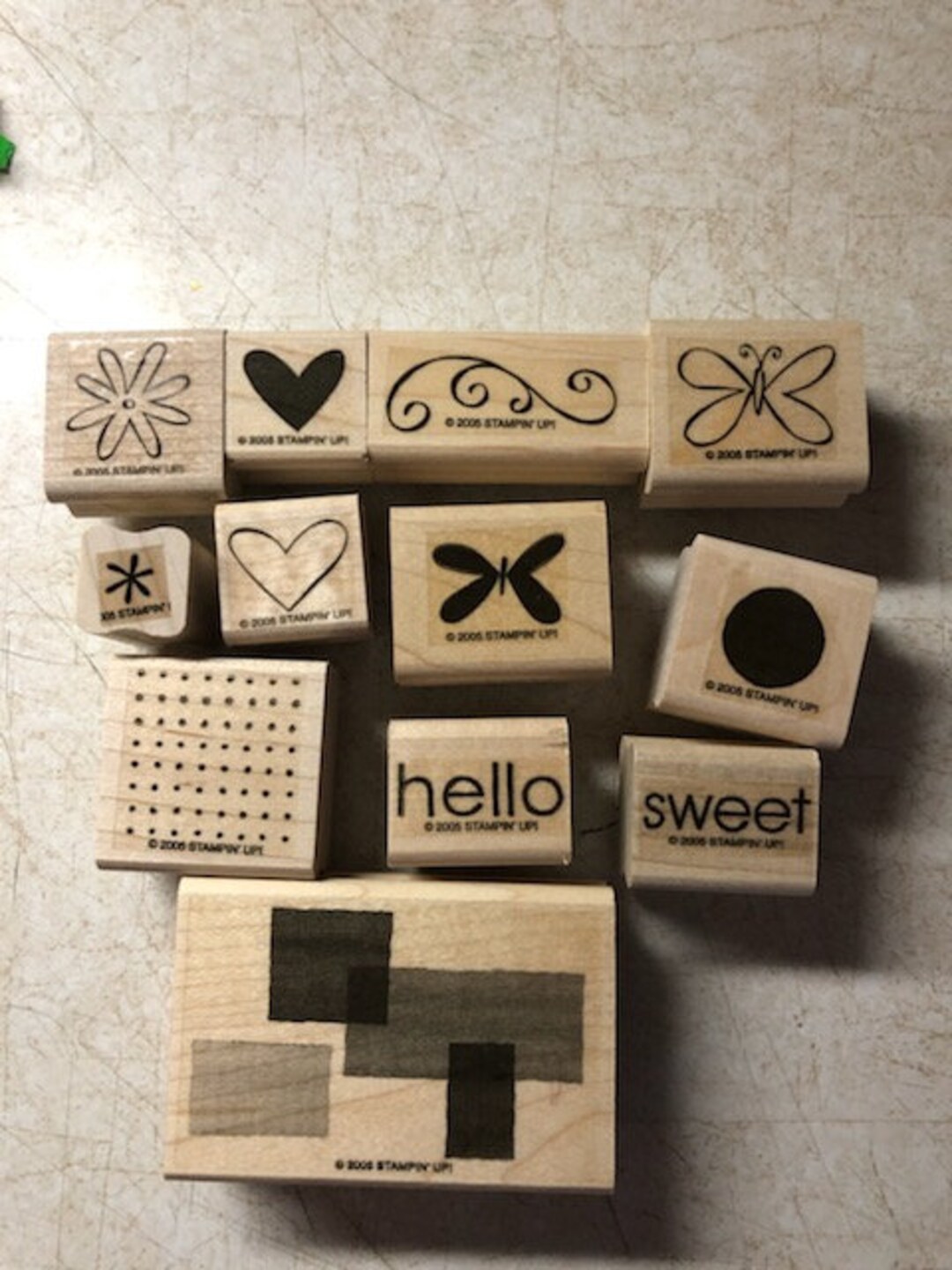 Stampin' up Sweet Shapes Wood Block Stamp Set - Etsy
