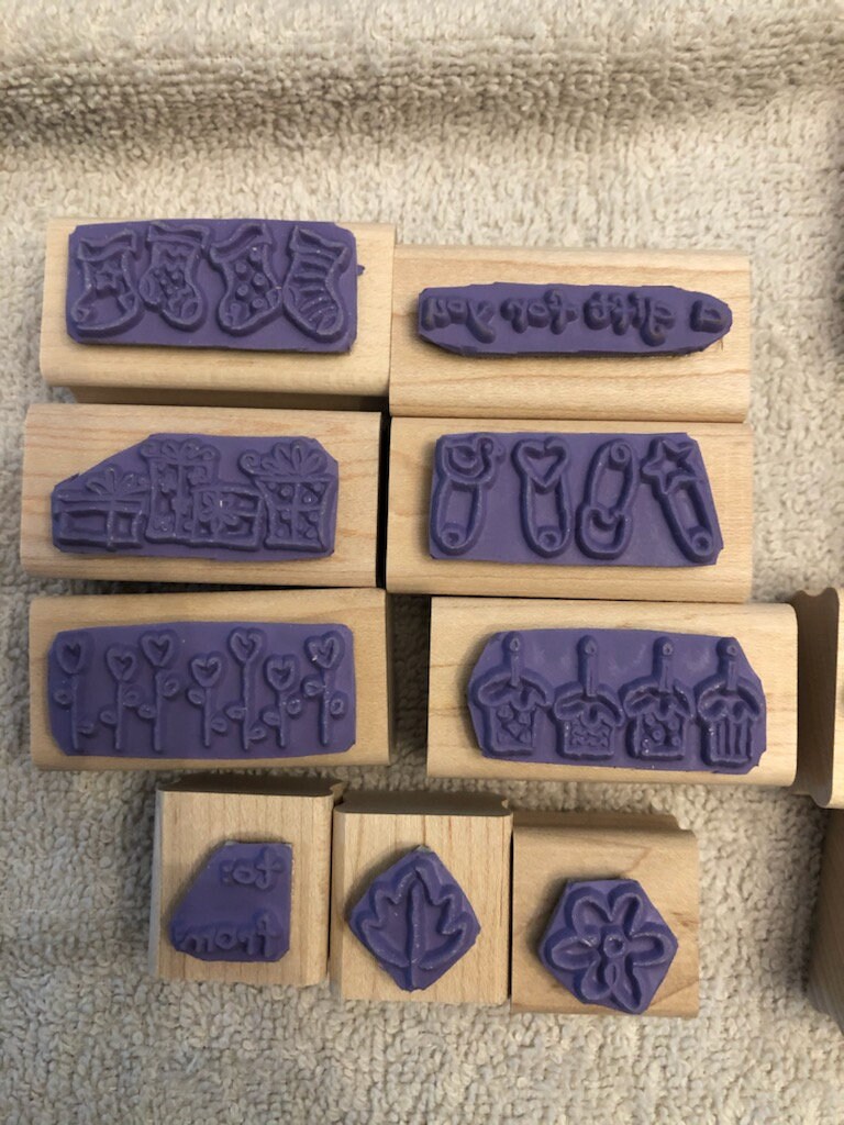 Stampin' up 2002 Tag-alongs Wood Block Stamp Set - Etsy