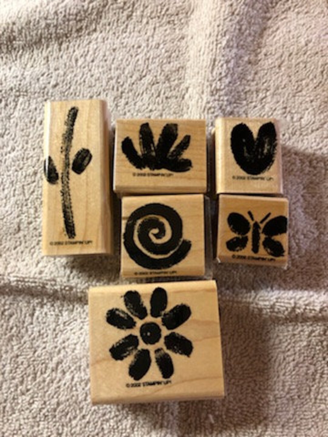 Stampin' up Wood Block Stamp Set - Painted Garden - Etsy