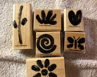 Stampin' up 2001 Fresh Flowers Wood Block Stamp Set - Etsy