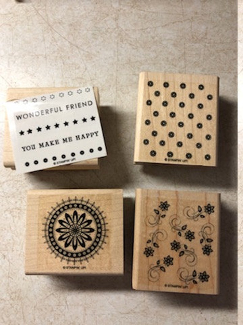 Stampin' up Boho Backgrounds Wood Block Stamp Set - Etsy