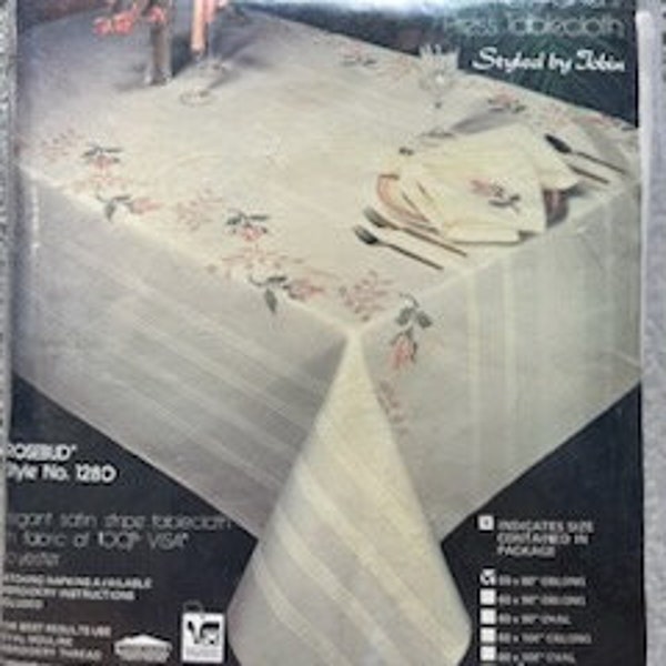 Stamped Tablecloth Etsy