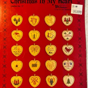 Faye Raye Stitcheries Card &#39;n Kit Cross Stitch Bookmark Kit and Christmas In My Heart Leaflet