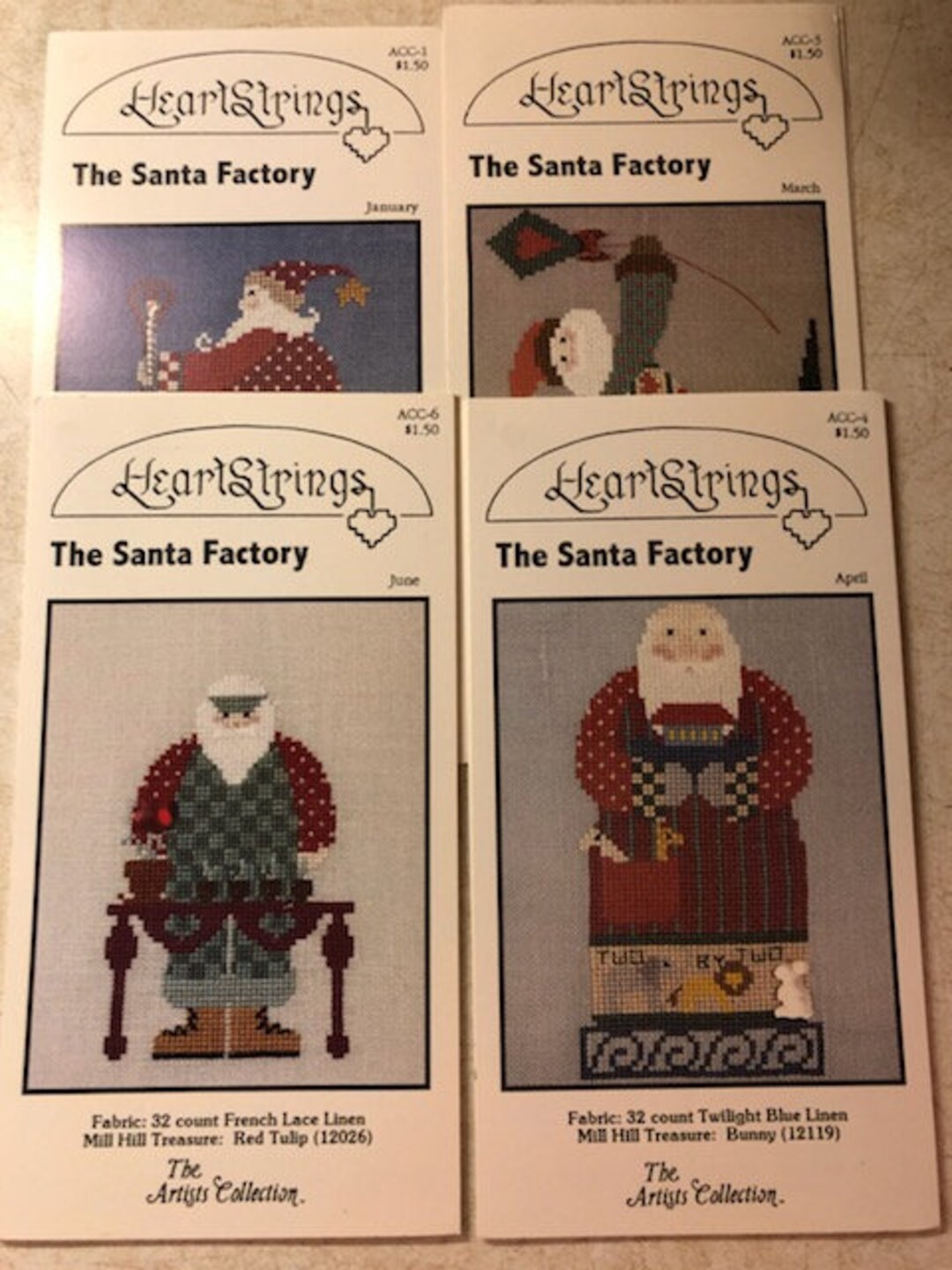 Heartstrings Cross Stitch Patterns the Santa Factory February, March