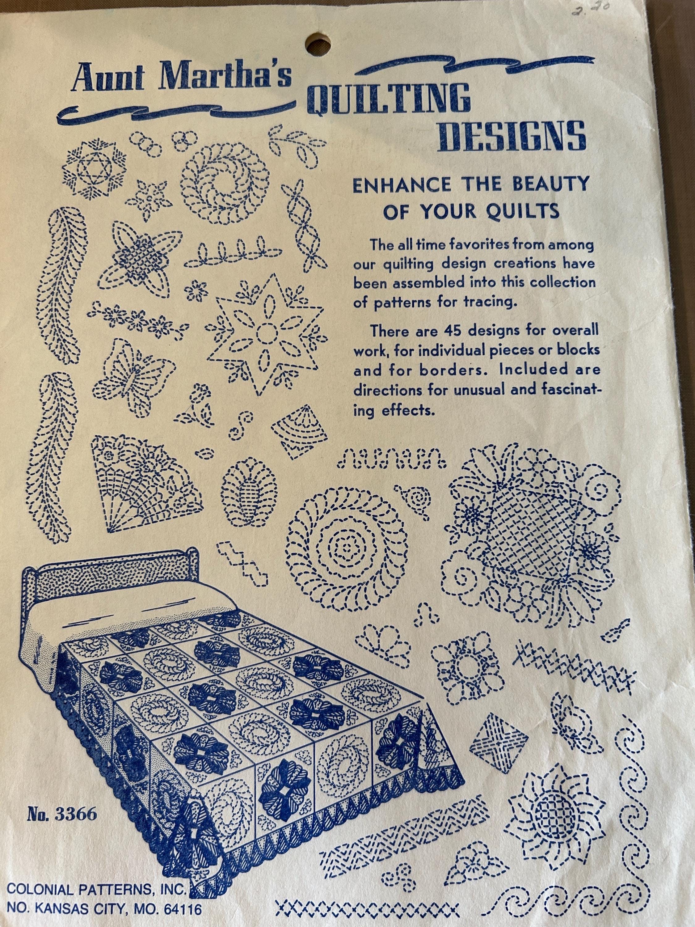 Aunt Martha’s Quilting Designs and Transfers for Embroidery ...