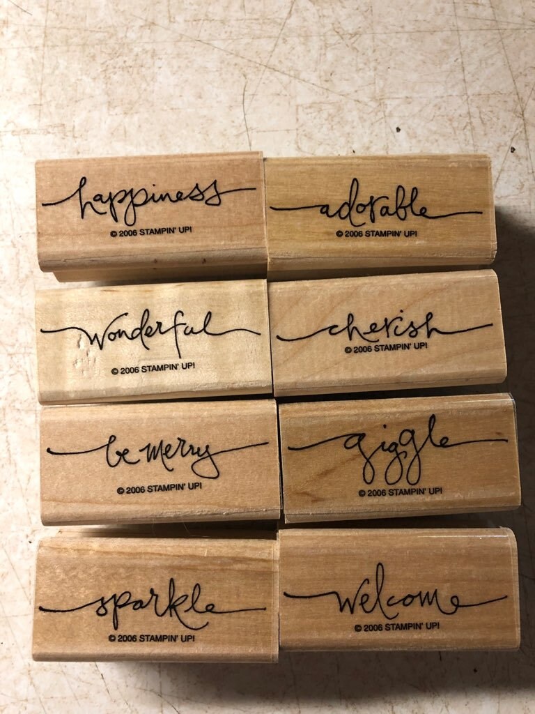Stampin' up Warm Words Wood Block Stamp Set - Etsy
