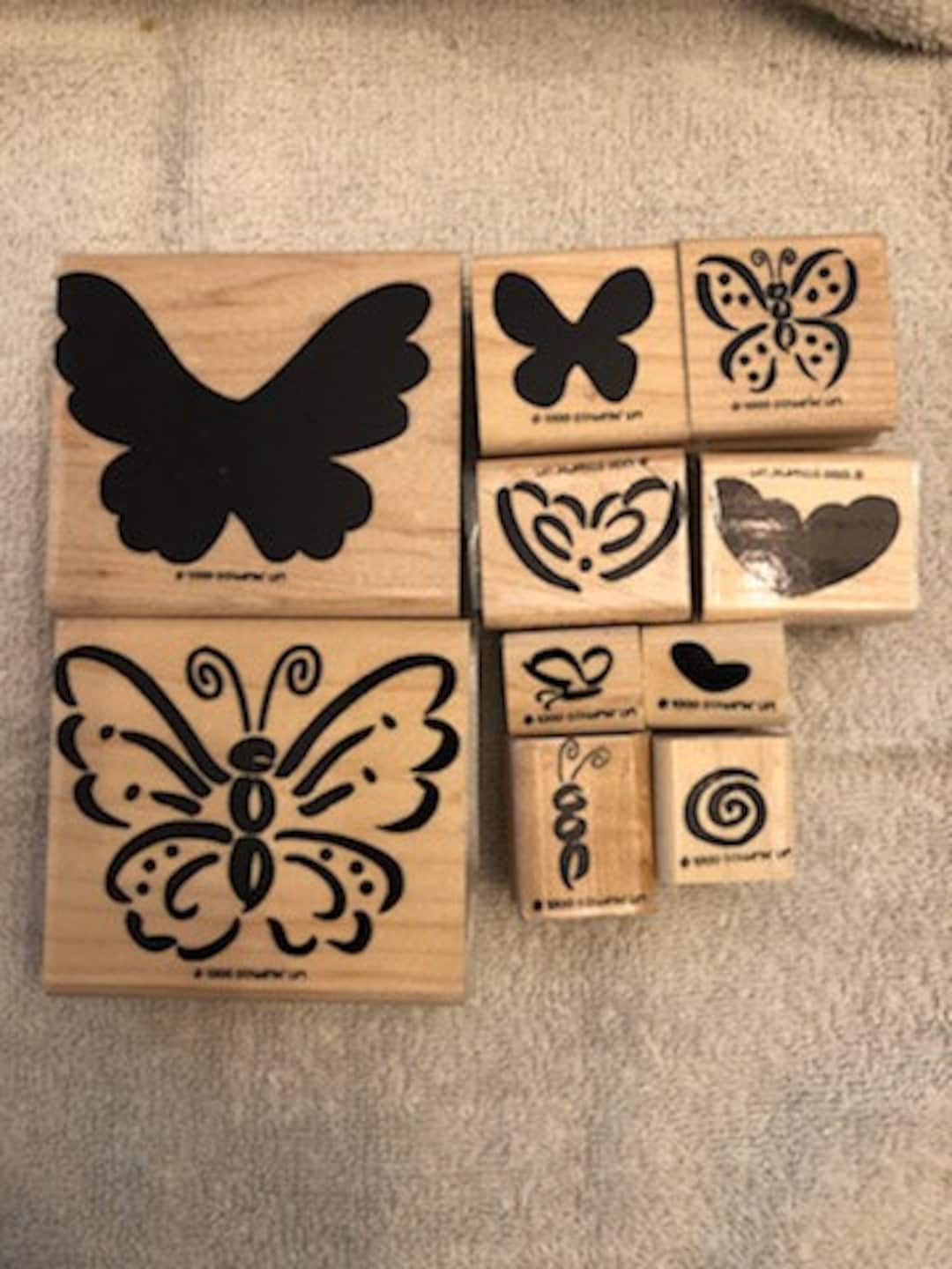 Stampin' up 1999 Flutterbys Wood Block Stamp Set - Etsy