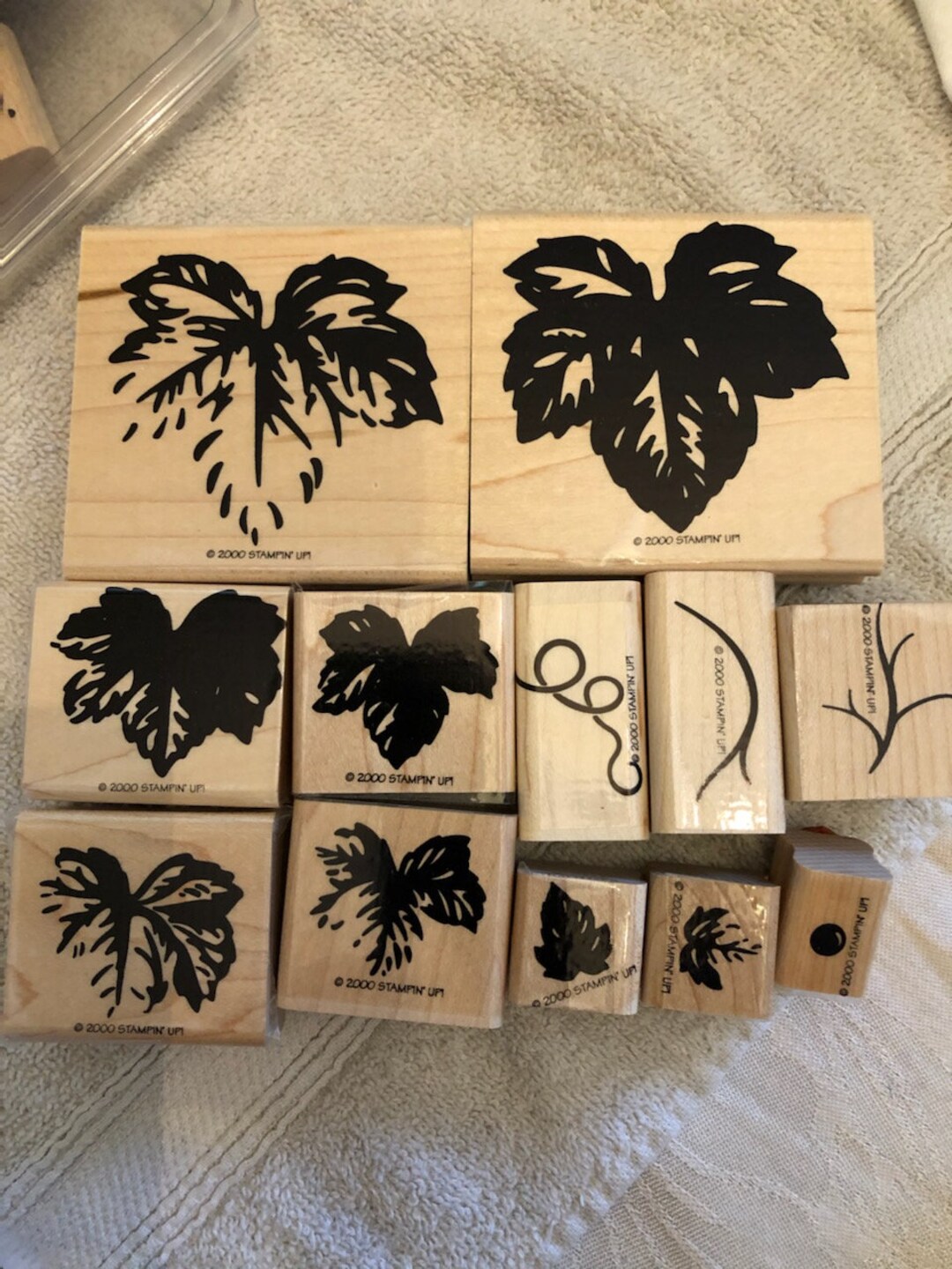 Stampin' up 2000 Fine Vine Two Step Wood Block Rubber Stamp Set - Etsy