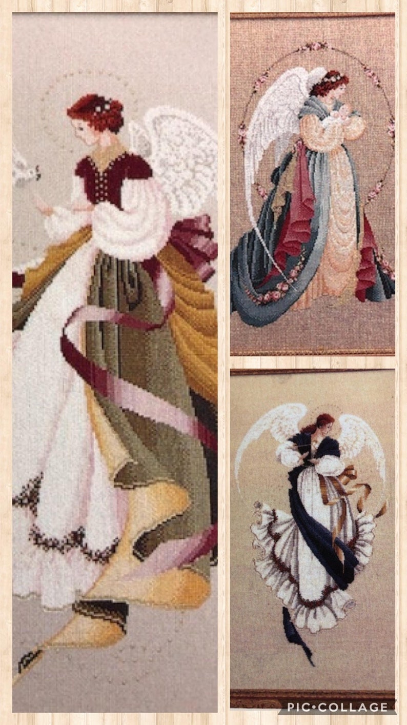 Lavender & Lace Told in A Garden Cross Stitch Patterns Angel Etsy