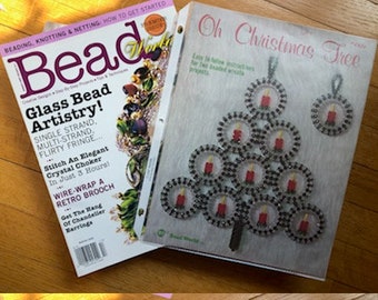 Bead World Magazine and bead containers