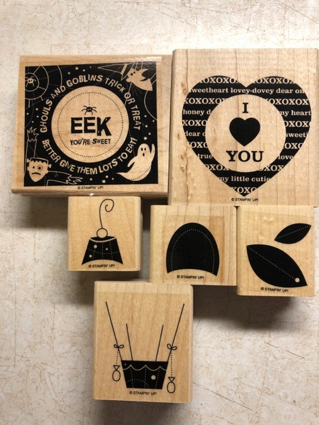 Stampin' up Sweet Centers Wood Block Stamp Set - Etsy