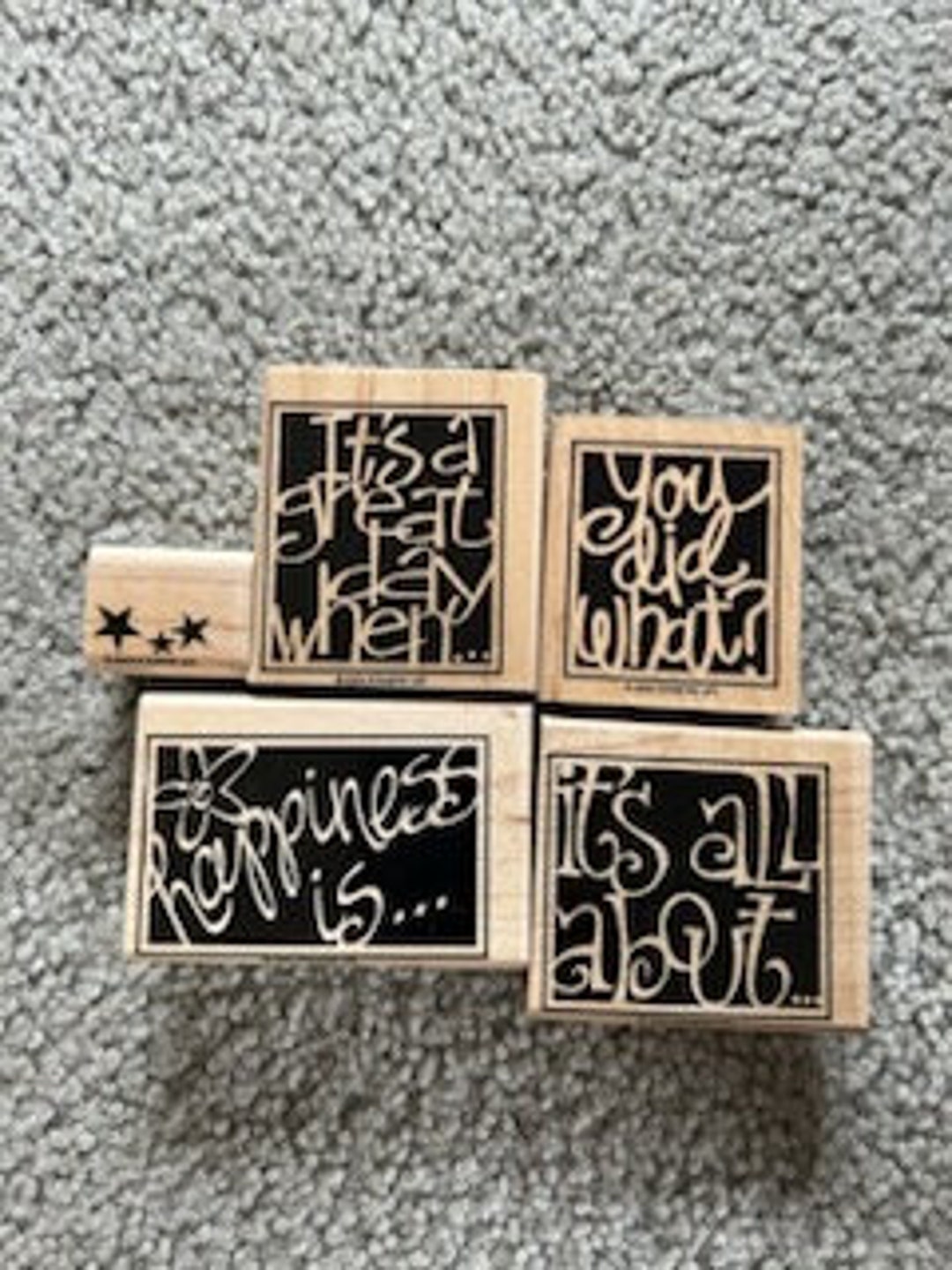 Stampin' up Snappy Starts Wood Block Rubber Stamp Set - Etsy