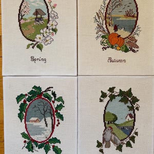 Seasons Cross Stitch Pieces