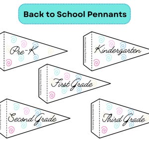 Instant Download | First Day Photo Prop | Back To School Sign | First Day Of School Pennant Printable Flags | Printable Pennant | Homeschool