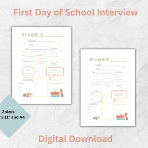 First Day of School Interview for Child/Student