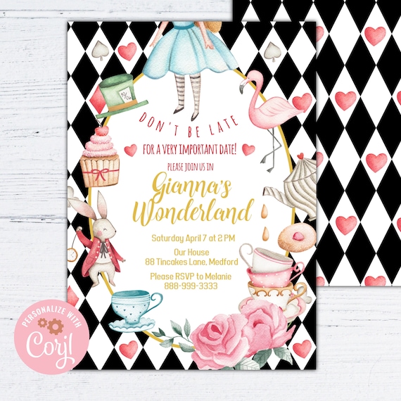 7+ Alice In Wonderland Birthday Invitation Templates