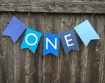 Ein Banner, Kuchenzerschlag Banner, erster Geburtstag Banner, Junge erster Geburtstag