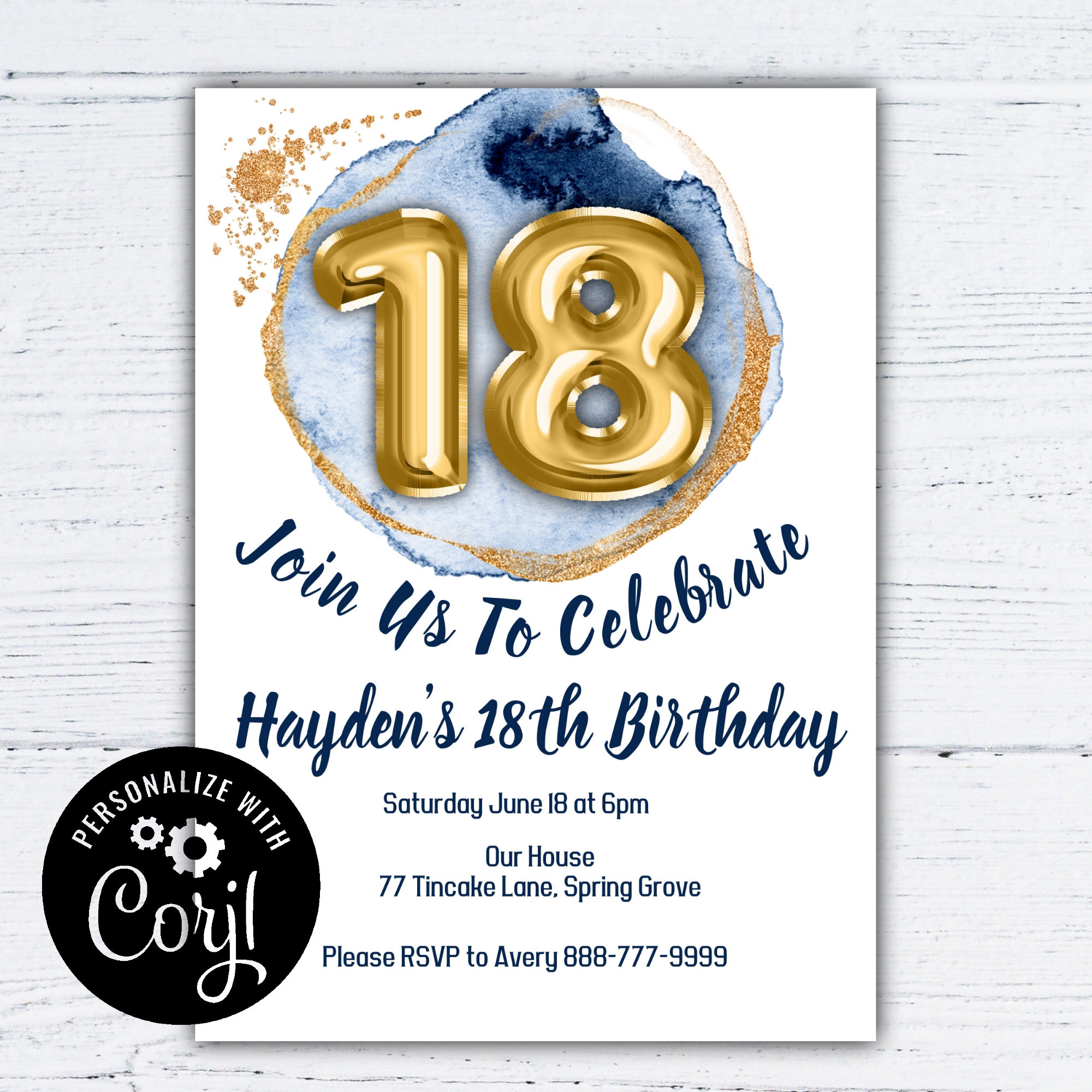 FREE Printable 18th Birthday Invitation Templates Birthday, 46% OFF